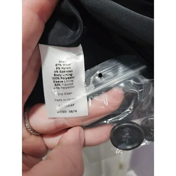 NWT Talbots Wool Blend Navy Blue Blazer Jacket Women's Size 10 MSRP $209.00 - Picture 6 of 10